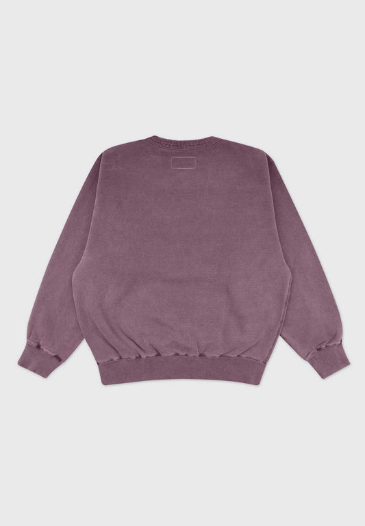 Beach Oversized Crew-Neck Sweatshirt - Purple Washed - 5 | Leuty