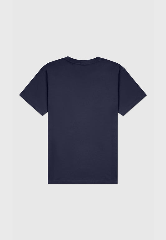 BEACH CLASSIC FIT T-SHIRT BABY BLUE ON NAVY