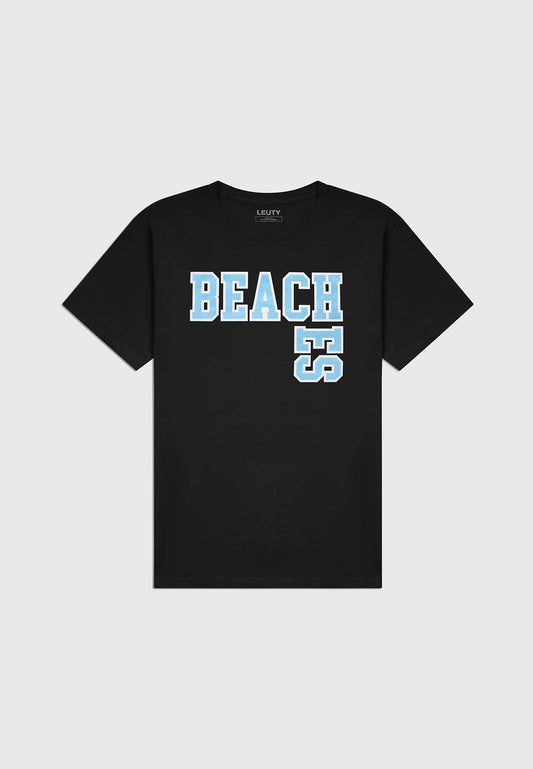 Beaches Classic Fit T-Shirt - Baby Blue on Black - 1 | Leuty