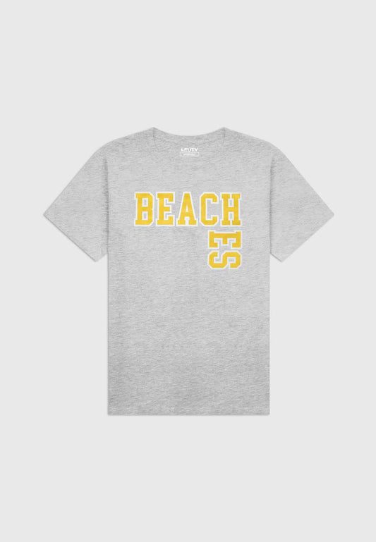 Beaches Classic Fit T-Shirt - Gold on Gray - 1 | Leuty